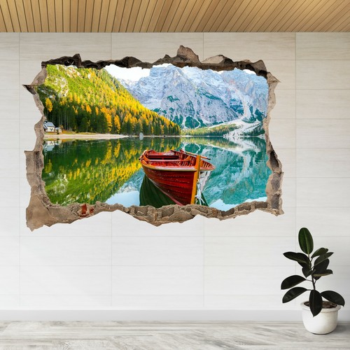 Adesivo murale montagna lago
