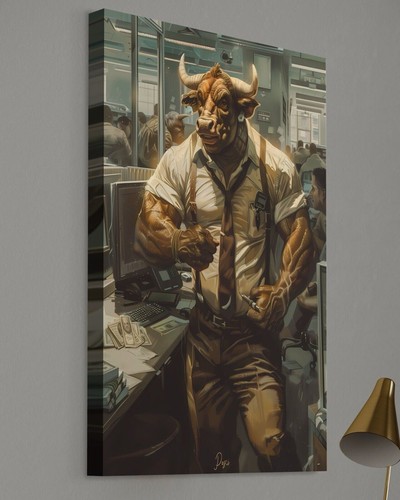 Quadro tela toro borsa - quadro,