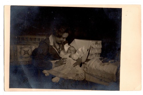 Vecchia foto mamma con - , bambino