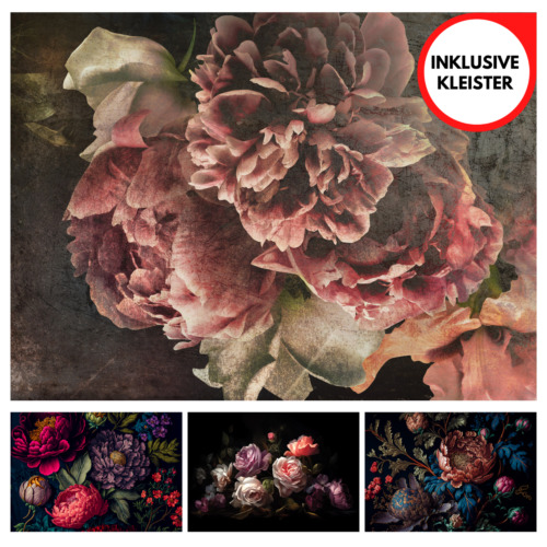 Fiori peonie vintage tessuto - peonie,