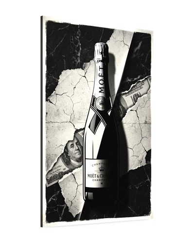 Bottiglia champagne tela - bottiglia,