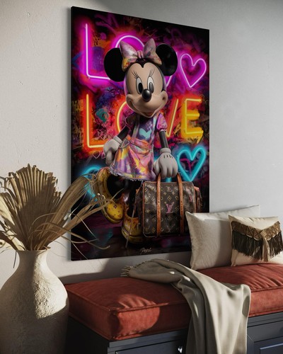 Quadro tela minnie - tela, mouse